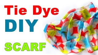 Tie Dye DIY how to tie dye techniques cotton scarf Shibori techniques tutorial How to dye fabric [upl. by Javier777]