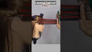 EasyLAYERED HAIRCUT haircuttutorial shortvideo [upl. by Fry]