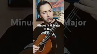 Minuet in G Major  JS Bach classicalguitar fingerstyle bach nylonstrings [upl. by Lenahc977]