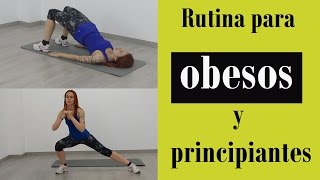 Ejercicios para obesos y sedentarios en casa para perder peso y ganar salud [upl. by Nnyliak789]