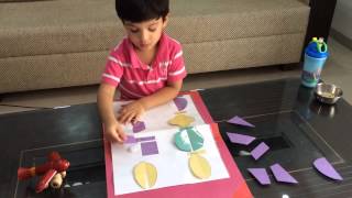 Moksh busy with 2D Shapes Symmetry Activity1 Geometry File Folder Game Activity [upl. by Ainitsirhc]