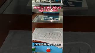 how to make 3D debossed logo embossed Nike Adidas label on t shirt garment fabric [upl. by Llyrpa]