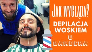 Jak wygląda męska depilacja nosa woskiem u barbera Carmel Barber Wax [upl. by Qirat]