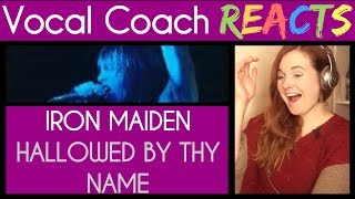 Vocal Coach reacts to Iron Maiden Bruce Dickinson Hallowed Be Thy Name [upl. by Nahaj827]