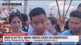 Absen di HUT PDI P Gibran Semoga Sukses Dan Semakin Solid [upl. by Pesvoh]