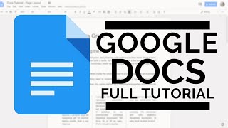 Google Docs  Full Tutorial [upl. by Arracahs]