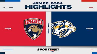 NHL Highlights  Panthers vs Predators  January 22 2024 [upl. by Aicemed189]