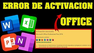 COMO SOLUCIONAR ERROR DE ACTIVACION DE MICROSOFT OFFICE 2024✅ ACTIVAR OFFICE 2019 [upl. by Eldridge]