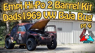 EMPI Performance 2 Barrel Swap on Dads Death Proof 1969 VW Baja Bug Revival Pt 4 [upl. by Irrehc559]