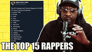 The Top 15 Underground Rappers In Toronto [upl. by Hedwiga]