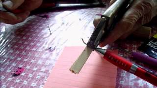 DIY knitting loom hook from a pen and a nail [upl. by Jeanna965]