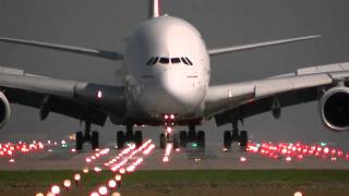 Emirates A380 Arriving and Departing Manchester Airport [upl. by Yuhas]