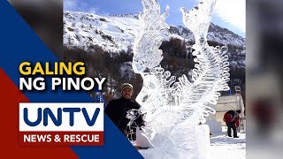 Int’l Filipino Artist tinalo ang mahigit 20 na kalahok sa 29th Valloire Ice Sculpture sa France [upl. by Adnahcal]