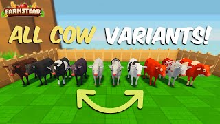 How To Breed All Cow Variants EASY Farmstead Roblox [upl. by Nostets]