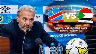 Elim Can 2023 RDC vs Soudan Sébastien Desabre parle des objectifs à court terme des léopards [upl. by Orimisac]