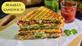 Bombay Sandwich Recipe  Mumbai Street style Grilled Vegetable Sandwich  Vanitas Corner [upl. by Ane653]