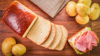 How To Make Potato Bread  Soft amp Sweet Sandwich Loaf Recipe [upl. by Eitac]