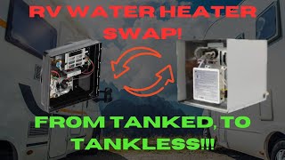 RV tankless water heater swap Complete install video [upl. by Rabush453]