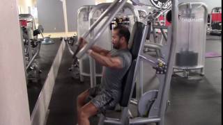 Machine Chest Press  Pronated Grip [upl. by Inoy]