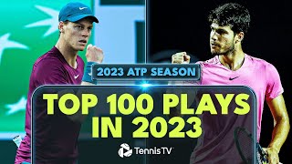 TOP 100 PLAYS 2023 ATP TENNIS SEASON [upl. by Donnelly898]