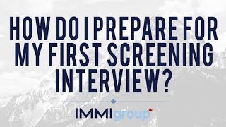 How do I prepare for my first screening interview [upl. by Erodisi]