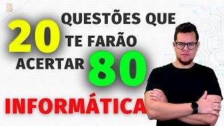 20 QUESTÕES DE INFORMÁTICA PARA CONCURSOS MAIS PRODUTIVAS PARA ESTUDO [upl. by Sinnod]