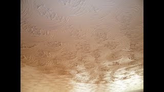 Patching Artex Swirl  Scroll Texture Ceiling Pattern with a Stipple Brush [upl. by Enilegnave813]