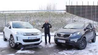 Citroën C4 Aircross vs Kia Sportage 2013  SUV Test [upl. by Sanoj]