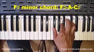 How to Play the F Sharp Minor Chord  F Minor on Piano and Keyboard  Fm Fmin [upl. by Banwell]