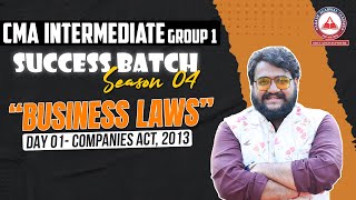 Business Laws Day 01 CMA Intermediate Group 1 Success Batch 4  Akash Agarwal Classes [upl. by Ammadas]