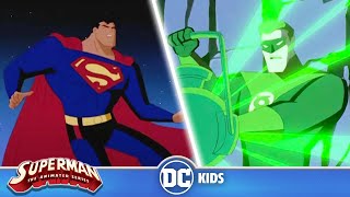 Superman Joins Forces with The Green Lantern  Superman The Animated Series  dckids [upl. by Greenstein]