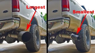 Largest VS Smallest Exhaust Tip Does Size Really Make A Difference In Sound [upl. by Yehudi950]