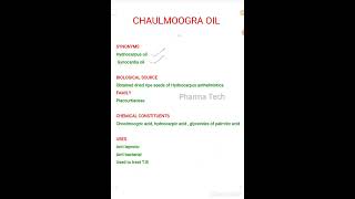 Chaulmoogra oil pharmacognosyimportantmcq pharmacognosyvideos pharmacognosy [upl. by Phebe]