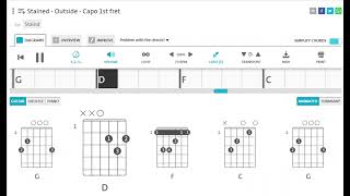 Stained  Outside  Capo 1st fret [upl. by Reteip]