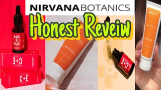 Nirvana botanics vitamin ce serum review  nirvana botanics sunscreen [upl. by Dynah484]