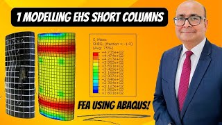 1 Modelling of short EHS steel columns  ABAQUS Tutorial [upl. by Sybyl956]