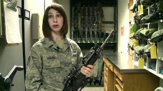 Armorer at Beale AFB goes over weapons procedures  M4 Carbine [upl. by Winstonn]