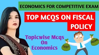 Fiscal policy  Economics test series  Important MCQS on fiscal policy  JKSSB  JKPSC  UPSC Exams [upl. by Pedaias585]