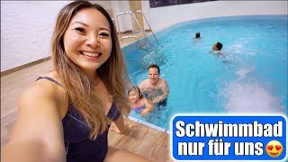 Ganzes Schwimmbad für uns allein 😍 Ab in den Whirlpool Sommerrodelbahn fahren VLOG  Mamiseelen [upl. by Elinad]