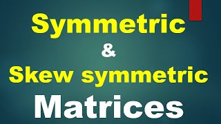 Symmetric and Skew symmetric MatrixDefinitionExampleMalayalam [upl. by Kumagai549]