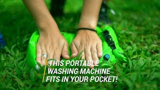 This Portable Washing Machine Fits in Your Pocket [upl. by Ocsicnarf]