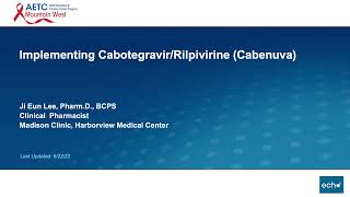 Implementing CabotegravirRilpivirine Cabenuva [upl. by Lasorella]