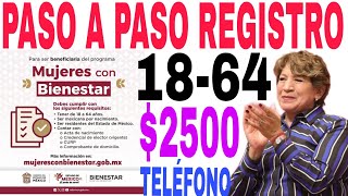 🎁PASO A PASO CÓMO REGISTRARSE A 2500 MUJERES CON BIENESTAR TELÉFONO CORREO NUMERO [upl. by Ellezig770]