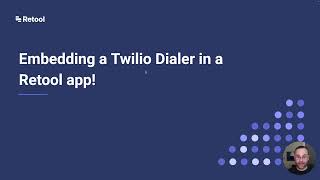 How to embed a Twilio dialer to make outbound calls from a Retool app [upl. by Enywad]