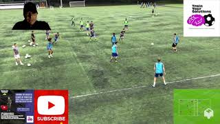 Positional Soccer Rondo 5v3 Three Teams [upl. by Amalie]