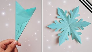 How to Make 6Pointed Snowflakes with Paper and Scissors Christmas Decorations 2022paper snowflake [upl. by Aika]