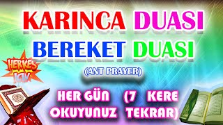 Karınca duası dinle Bereket duası dinle Rızık duası dinle 7 Kere Bol rızık için Herkes için Dua [upl. by Erdnassac]