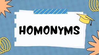 Homonyms Examples and Sentences in English [upl. by Aloiv]