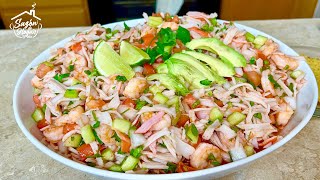 CÓMO HACER CEVICHE de CAMARÓN COCIDO con JAIBA Surimi🍤 RECETA FÁCIL y DELICIOSA [upl. by Inava]