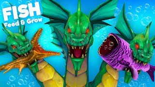 NEW LEGENDARY HYDRA vs PREHISTORIC PROGNATHODON  Feed amp Grow [upl. by Aerdnaeel]